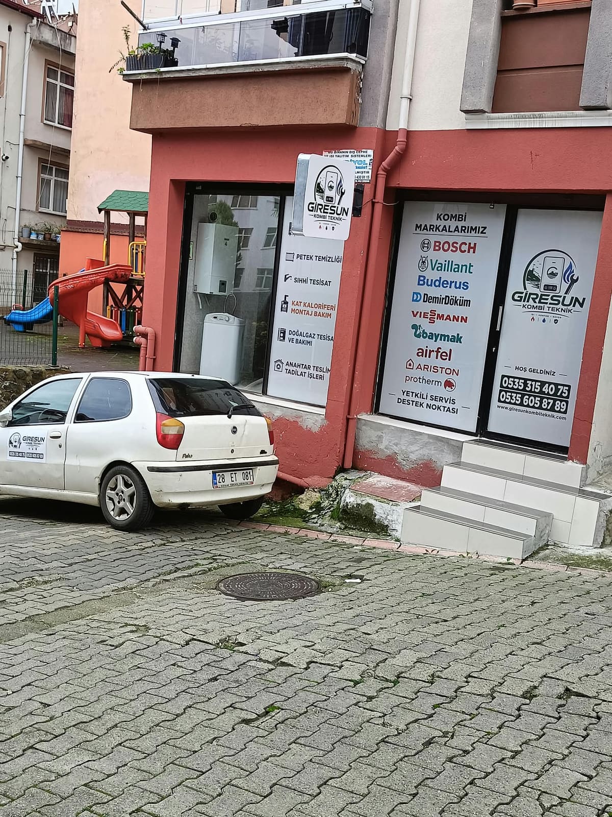 Giresun Kombi Teknik dükkânı ve servis aracı